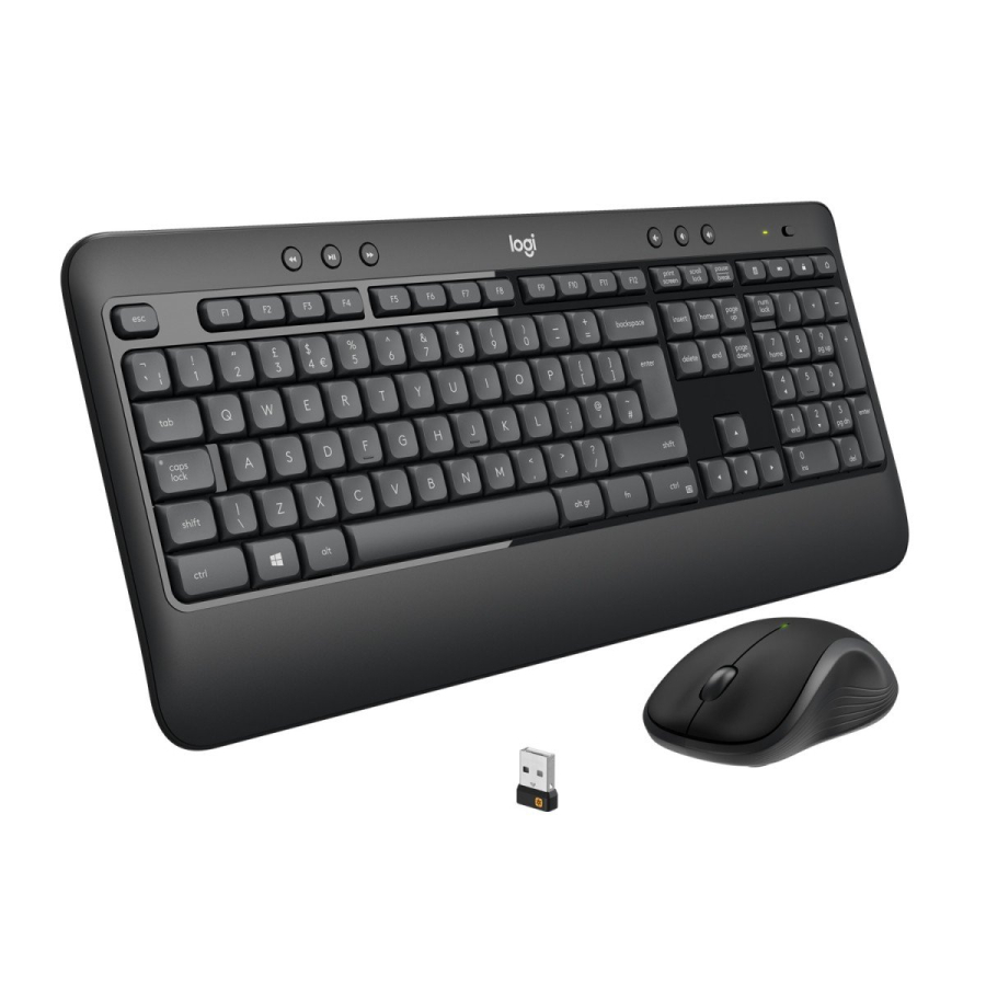 Logitech 920-008685 tastiera Mouse incluso Universale RF Wireless QWERTY US International Nero. Bianco