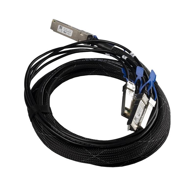 Mikrotik XQ+BC0003-XS+ cavo InfiniBand 3 m QSFP28 4x SFP28 Nero. Cromo