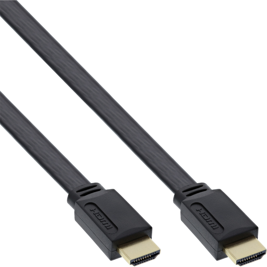 InLine Cavo HDMI, Piatto, 4K2K, High Speed, Ethernet, 5m, dorato