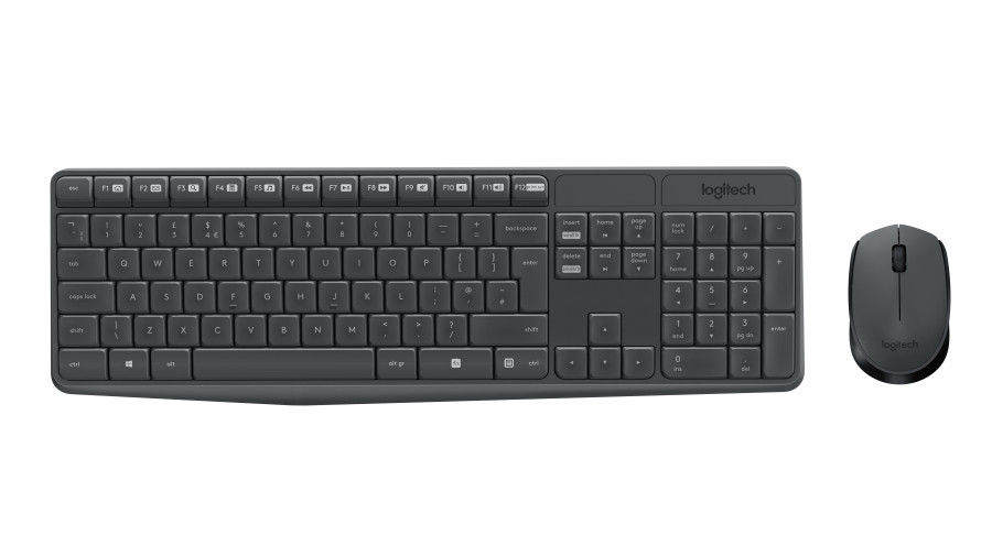 Logitech 920-007905 tastiera Mouse incluso Casa RF Wireless QWERTZ Tedesco Grigio