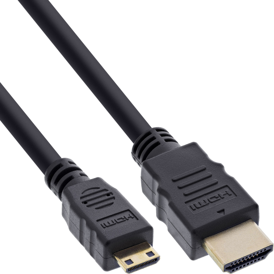 InLine Cavo da Mini HDMI a HDMI, contatti placcati in oro, nero, 10 m