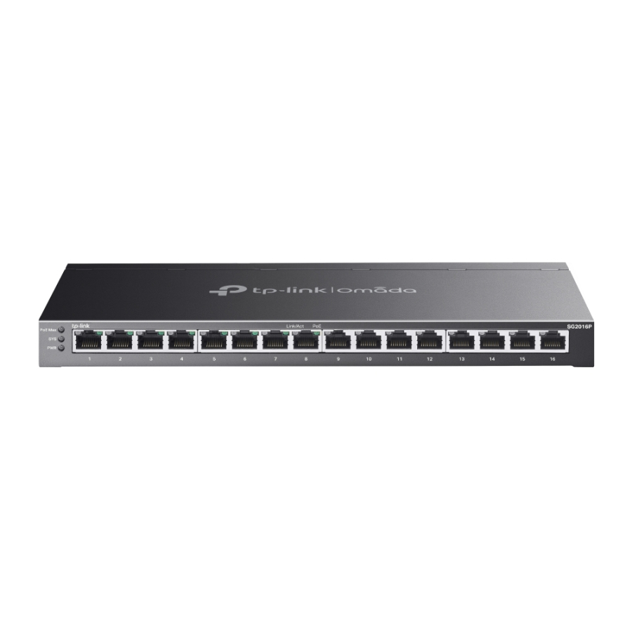 TP-Link SG2016P (TL-SG2016P) JetStream™ 16-Port Gigabit Smart Switch with 8-Port PoE+