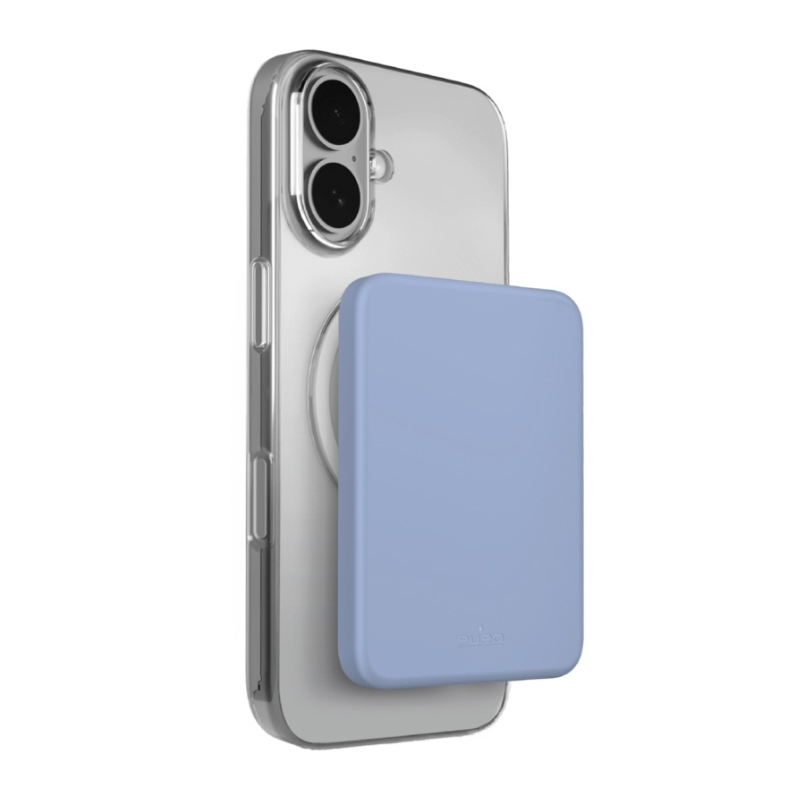 Power Bank Puro ultrasottile compatibile con USB-C MagSafe da 4200 mAh - blu