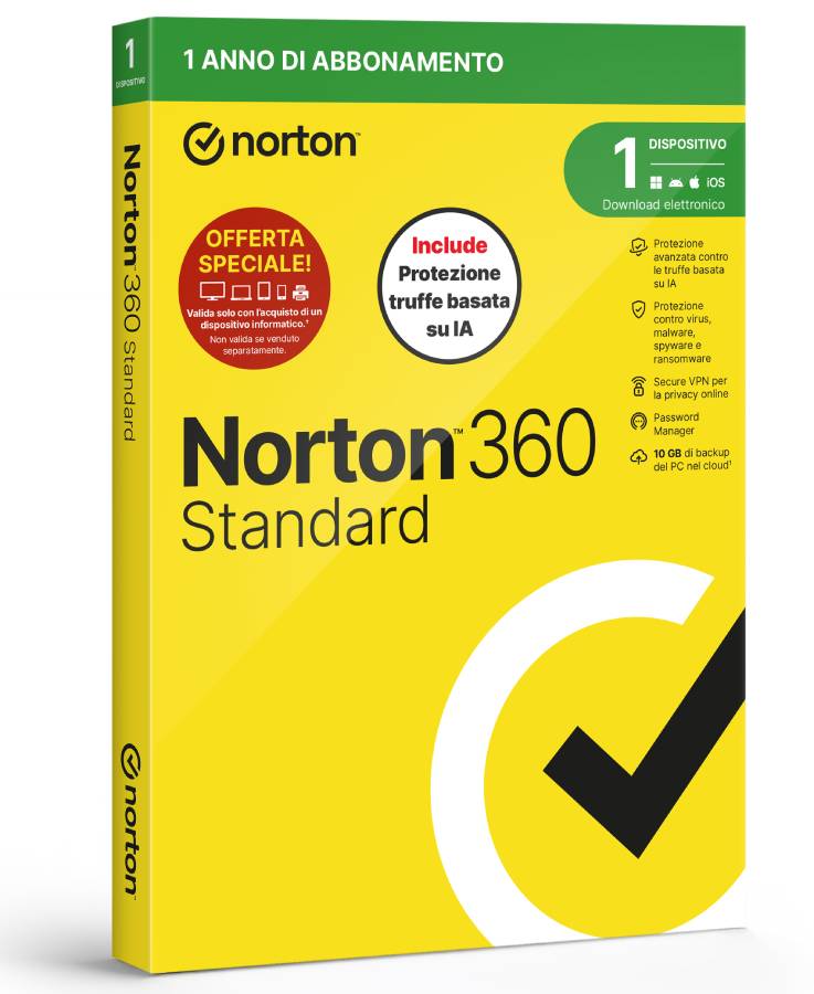 SYMANTEC 21483708 ANTIVIRUS NORTON STANDARD 26 1D1Y NORTON 360 STANDRARD 26 1D1Y BOX