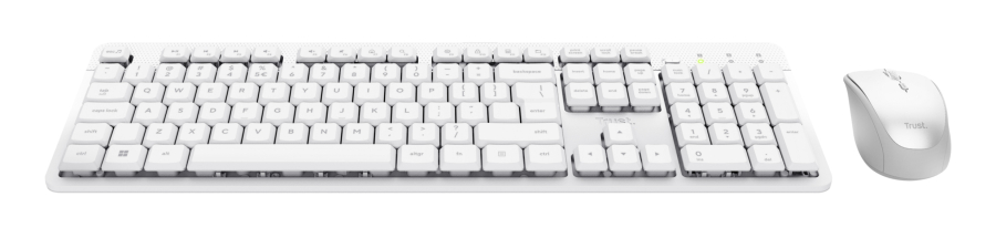 TRUST BUNDLE TASTIERA E MOUSE ODY II, BIANCO, IT