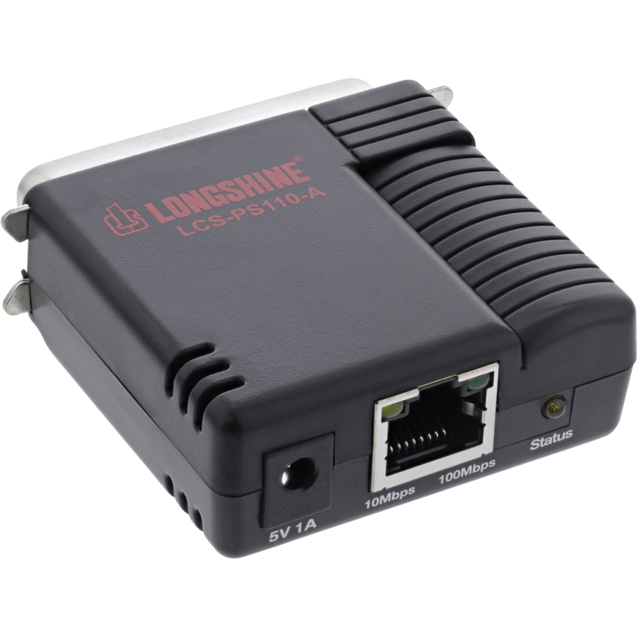 Longshine Printserver 100Mbit 1x parallela, LCS-PS110