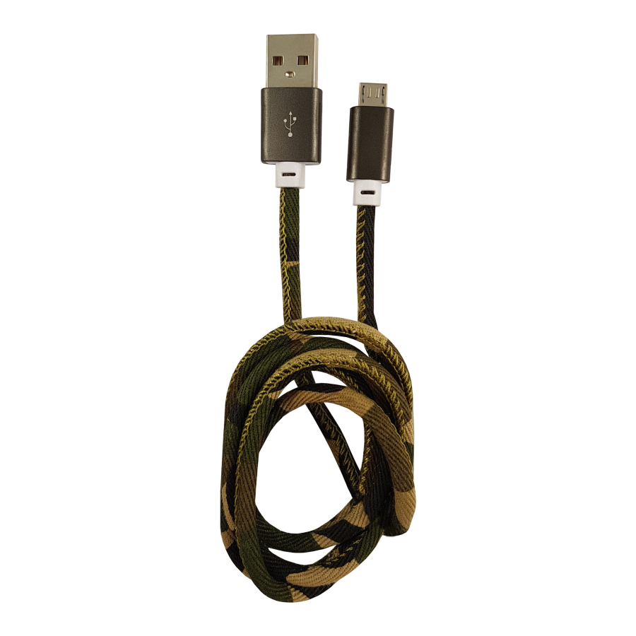 LC-Power LC-C-USB-MICRO-1M-5 Cavo da USB A a Micro USB, verde mimetico, 1m