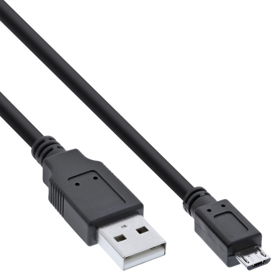 InLine Cavo Micro-USB 2.0, da spina USB-A a spina Micro-B, nero, 2m