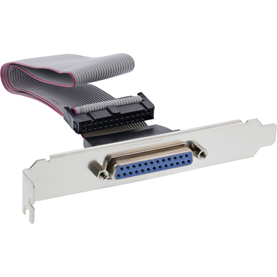 InLine Staffa PCI, 1x parallela Sub-D 25pin, IDC 26pin F, 0,34m, bulk