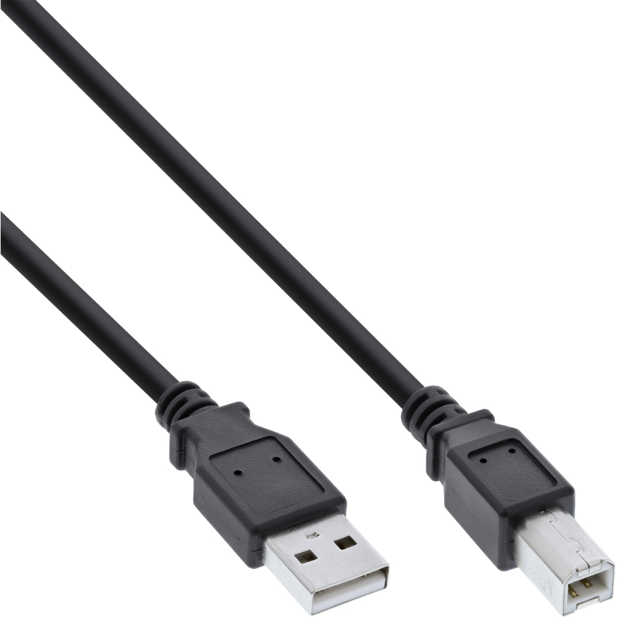 InLine Cavo USB 2.0, da A a B, nero, 5m