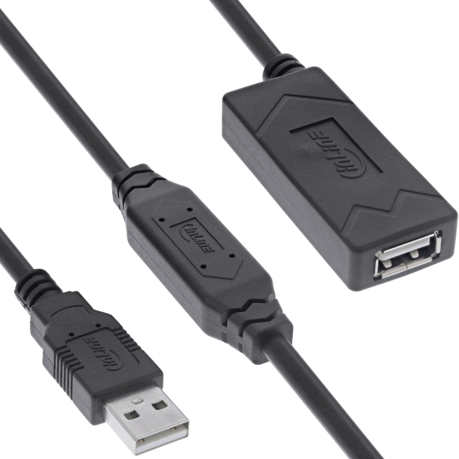 Prolunga attiva InLine USB 2.0, spina/presa USB-A, 15 m