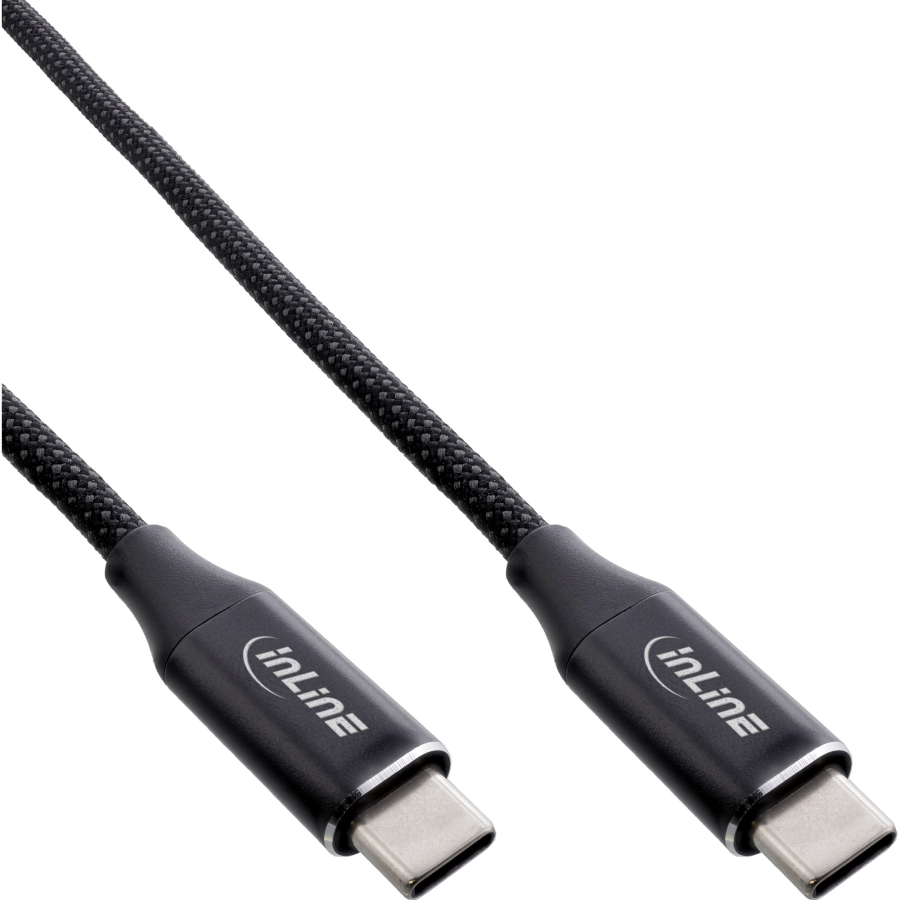InLine Cavo magnetico USB-C, spina/spina USB-C, 100W, nero, 2m