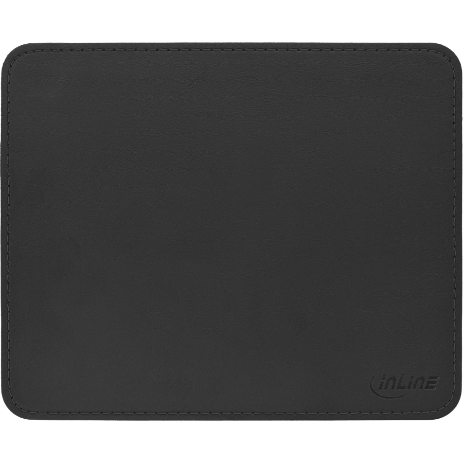 InLine Mouse Pad Premium, similpelle, nero, 255x220x3mm