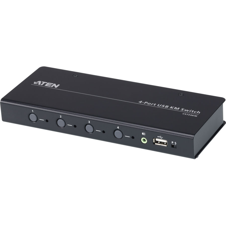 ATEN CS724KM Switch KM USB a 4 porte illimitato (cavi inclusi)