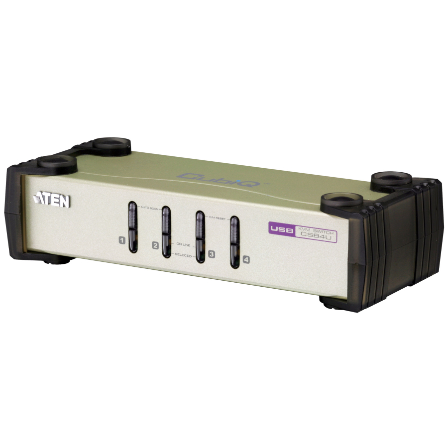 Aten CS84U, KVM Switch, 4 porte, USB-PS/2 VGA, Kit cavi inclusi