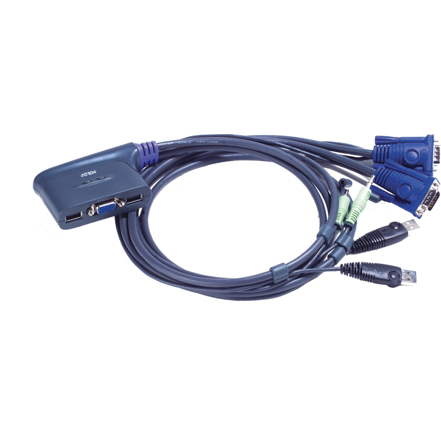 Aten CS62US, KVM Switch, 2 porte, USB VGA, Audio, all-in-one