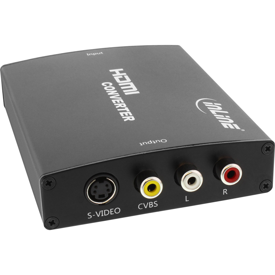Convertitore HDMI a S-Video e Video Composite CVBS con Audio RCA (L/R), HDMI 1.3a, PAL/NTSC, adattatore HDMI - S-Video