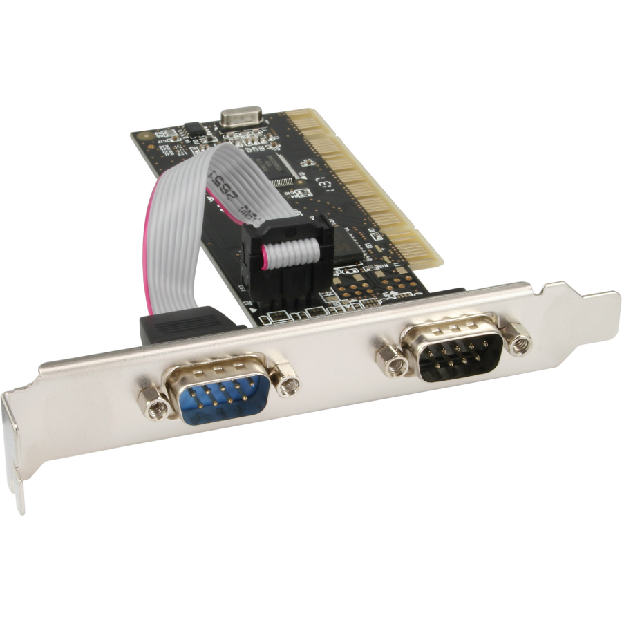 InLine Scheda seriale, 32-bit PCI Bus, 2x Sud-D 9pin maschio, Moschip MCS9865