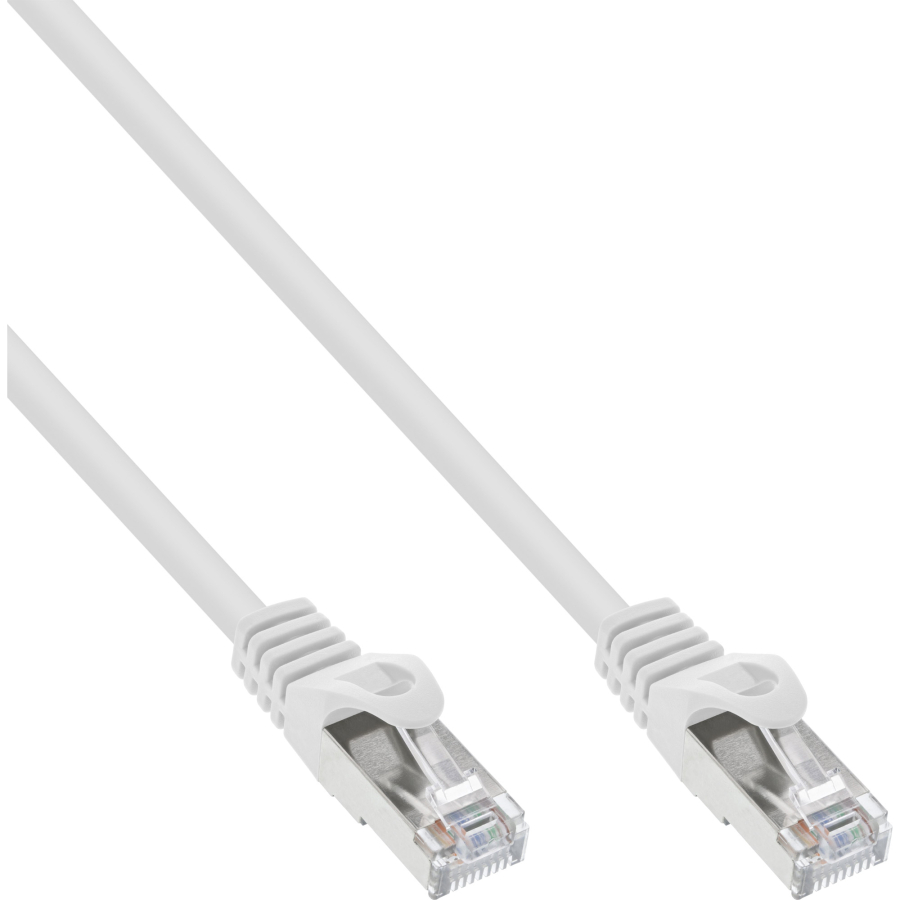 InLine Cavo patch Lan, SF/UTP, Cat.5e, bianco, 0,30m