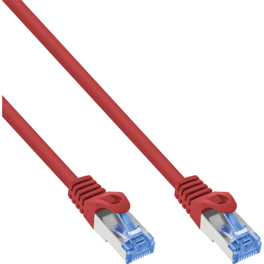 InLine cavo patch, Cat.6A, S/FTP, TPE (LSZH), CCA, rosso, 1m