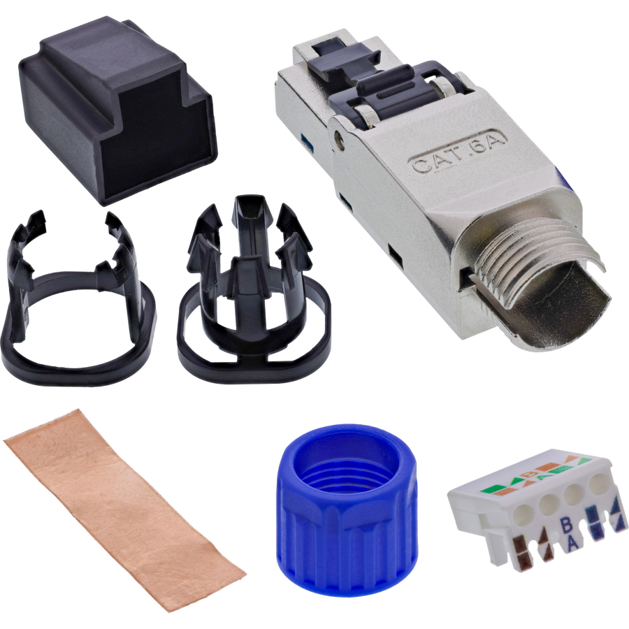 InLine Spina RJ45 Cat.6A 500MHz, montaggio in campo, schermata