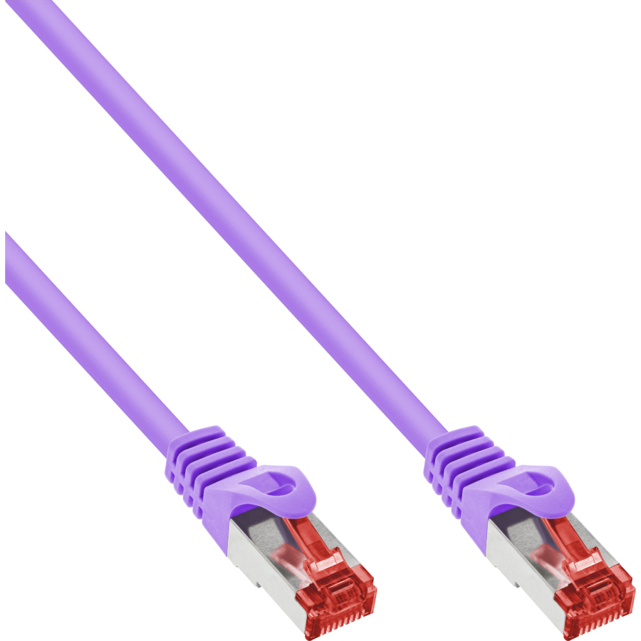 InLine Cavo patch, S/FTP (PiMf), Cat.6, 250MHz, PVC, rame, viola, 7,5m