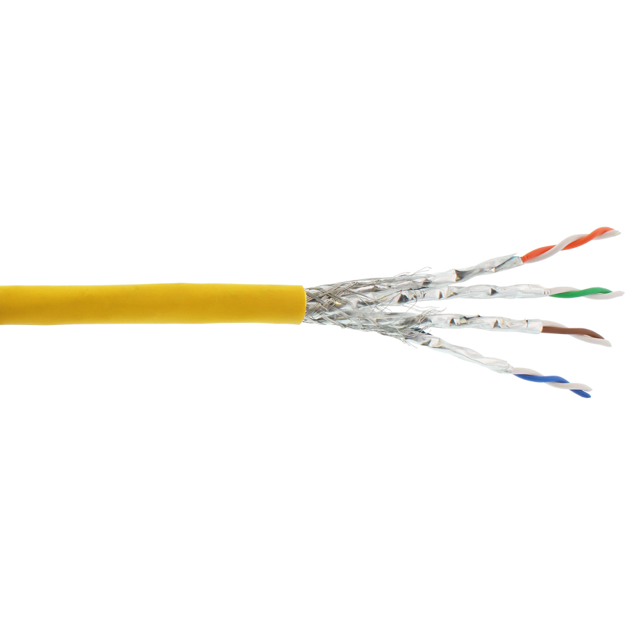 InLine Matassa Cavo Cat.6a, S/FTP(PiMF), CU, halogefree, giallo, 100m