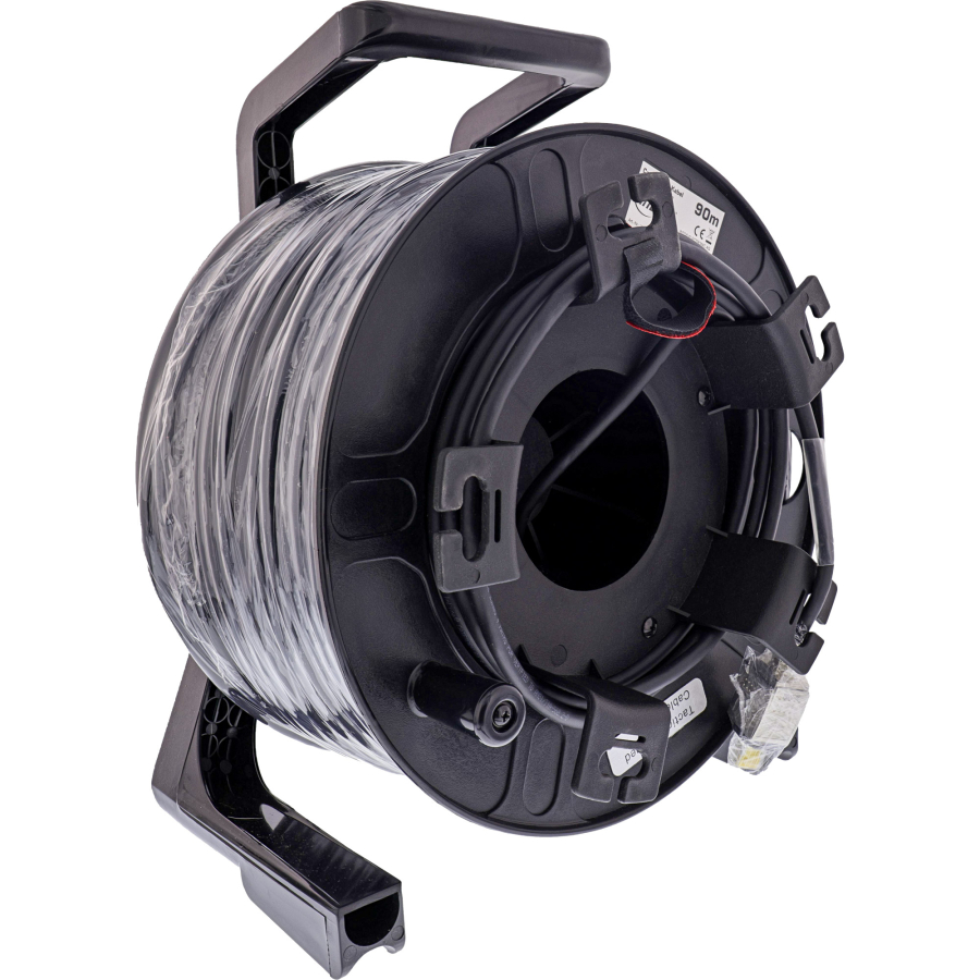 Bobina di cavo di rete InLine Outdoor, Cat.6A RJ45 HARTING, 90m, nero