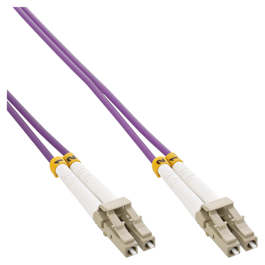 InLine Cavo duplex a fibre ottiche, LC/LC, 50/125µm, OM4, 15m