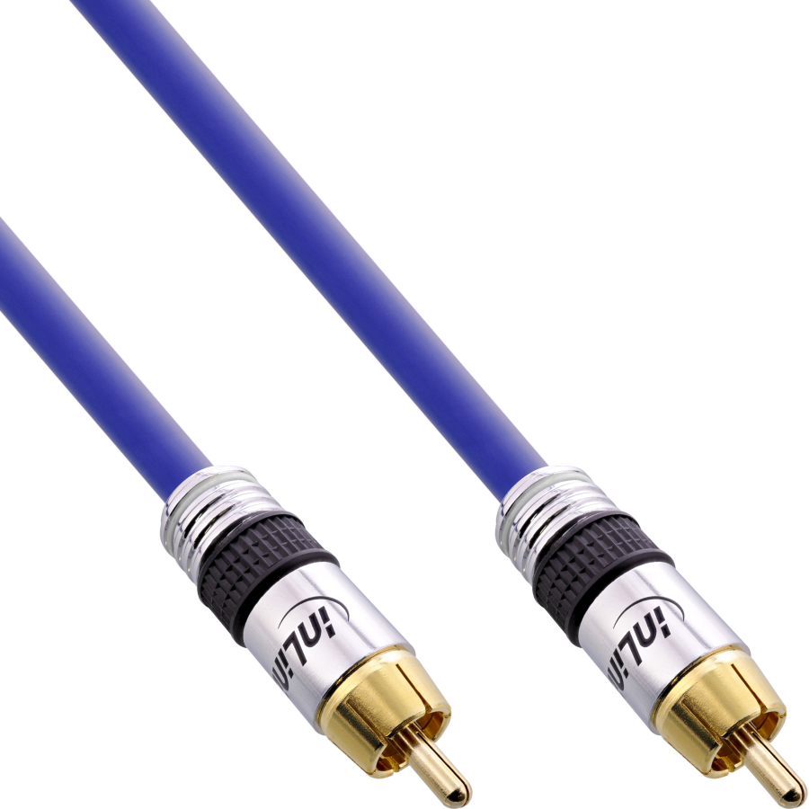 InLine Cavo Audio 1x RCA maschio / maschio, 5m, schermato, dorato, PREMIUM