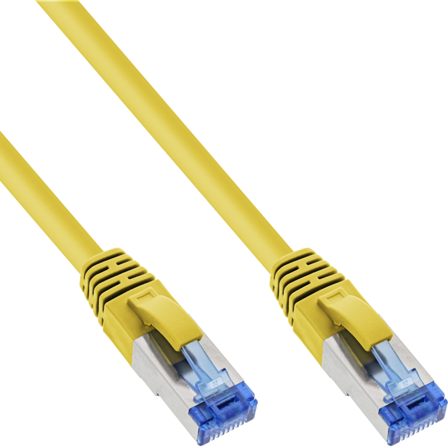 50pz. B-Pack Cavo patch InLine, S/FTP (PiMf),Cat.6A, senza alogeni, giallo,1,5m