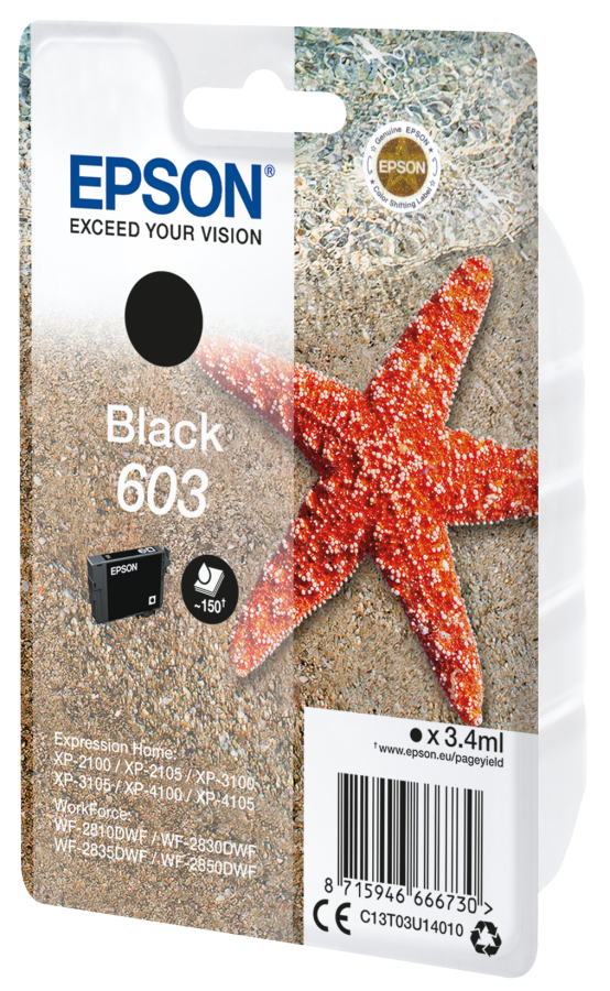EPSON CARTUCCIA INK NERO, STELLA MARINA, 603