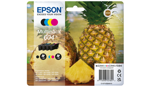 EPSON CARTUCCIA 604 MULTIPACK INKJET SERIE ANANAS 4 COLORI FORMATO STD