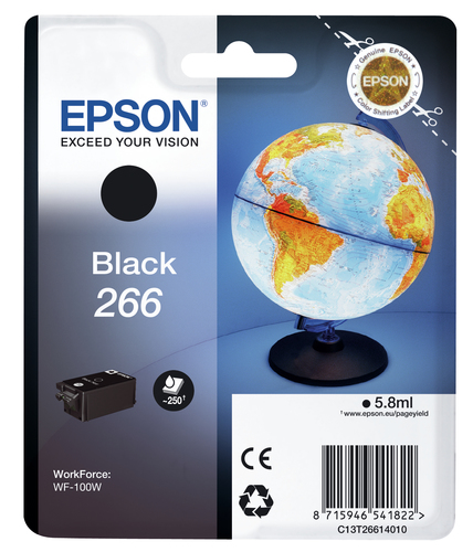 EPSON SINGLEPACK BLACK 266 INK CARTRIDGE WF-100W 5,8ML