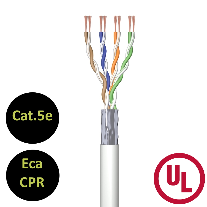 OEM Matassa F/UTP Cavo Cat.5E CU 305m Flessibile, PVC Grigio, UL