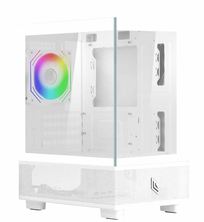 NOUA CS0223CZ-L201W319 CASE GAMING MATX NO PSU FOBIA WH 2USB3 1USBC 1FAN RGB VETRO L202