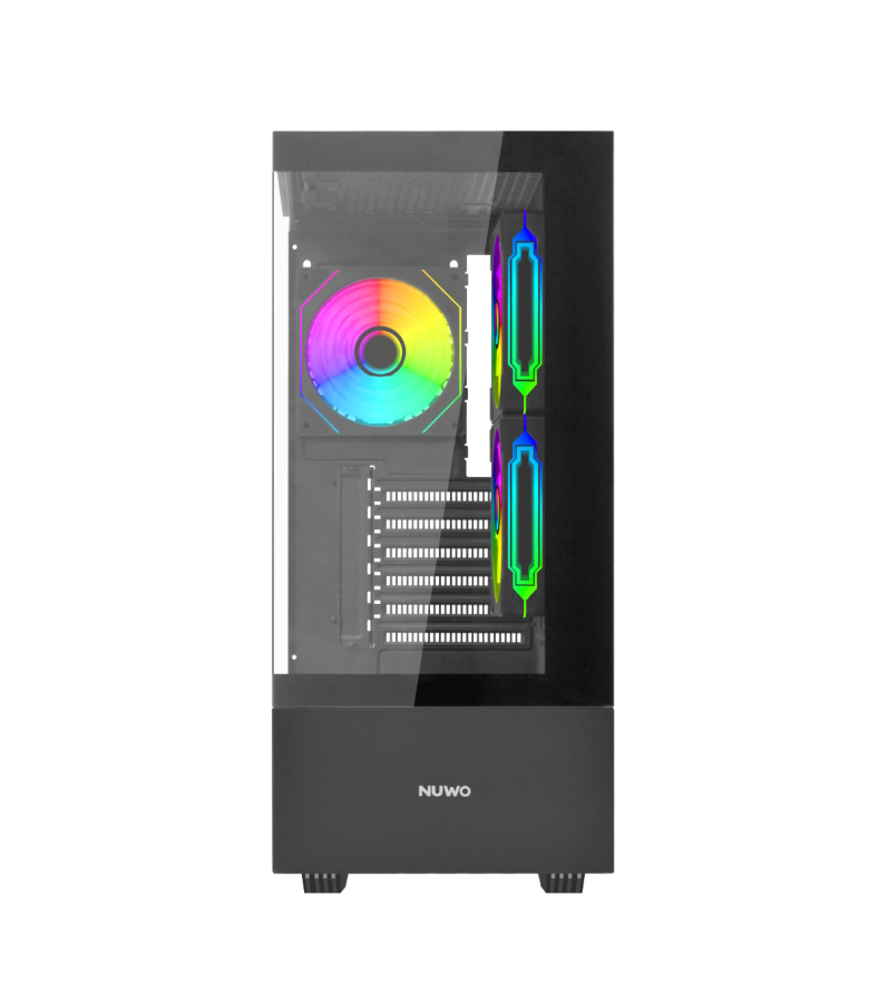 NUWO CASE ATX NUWO CLASH CK500 NERO 0.45MM SPCC 3*USB3.0/2.0 3*FAN ARGB FRONT E SIDE GLASS