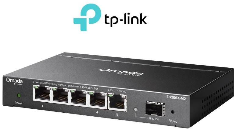 TP-LINK ES206X-M2 SWITCH OMADA 5-PORTGB EASY MANAGED 5XGB RJ45P DESKTOP STEEL INTEG SDN