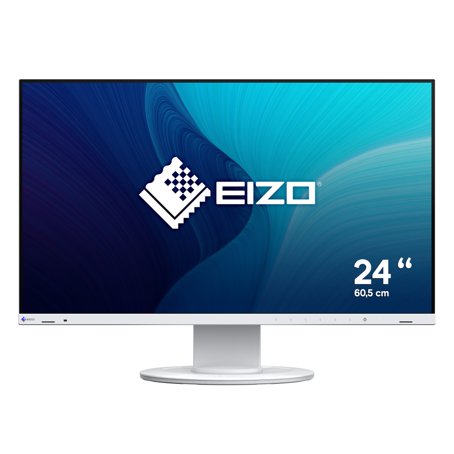 EIZO MONITOR 23,8 LED IPS 16:9 FHD 5MS 350 CDM, PIVOT, HUB USB, DP/HDMI, FLEXSCAN EV2400R-WT, BIANCO, GAR 7 ANNI