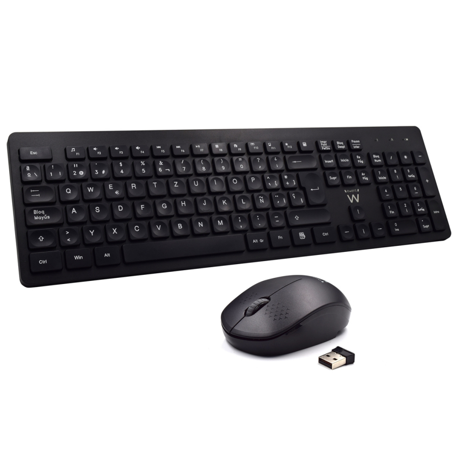 Ewent Wireless bundle keyboard and mouse - ES layout QWERTY