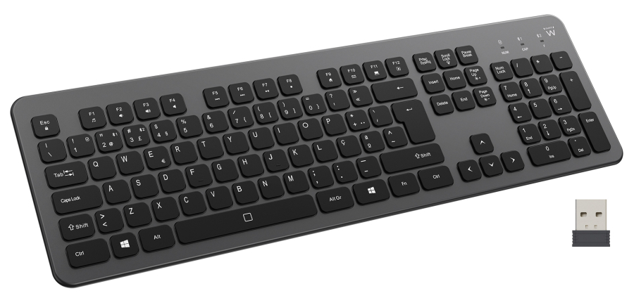 Ewent Tastiera Wireless multiconnessione con retroilluminazione PT