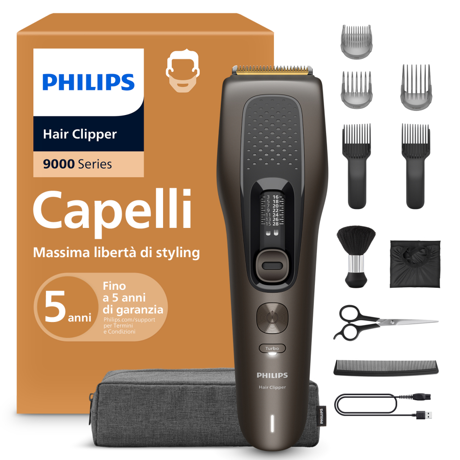Philips HC9722/15 TAGLIACAPELLI SERIES 95000 28IMPOST PHILIPS FORBICE PETTINE MANTELLA