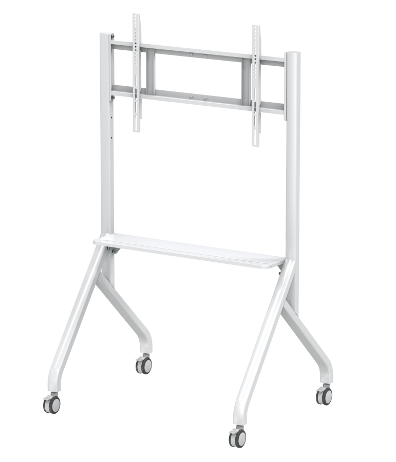 Supporto Mobile da Pavimento Multifunzione per TV LCD/LED/Plasma 55-86'' Bianco