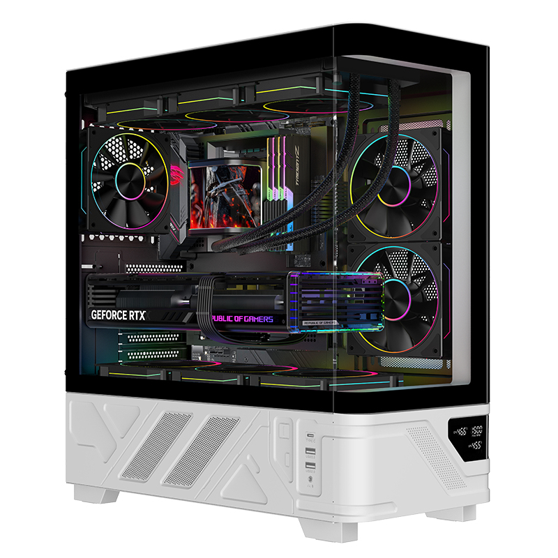 ITEK CASE NETRON CURVED GAMING TOWER ATX 3x12CM ARGB FAN 2xUSB3 TYPE-C TEMP GLASS SIDE FRONT PAN