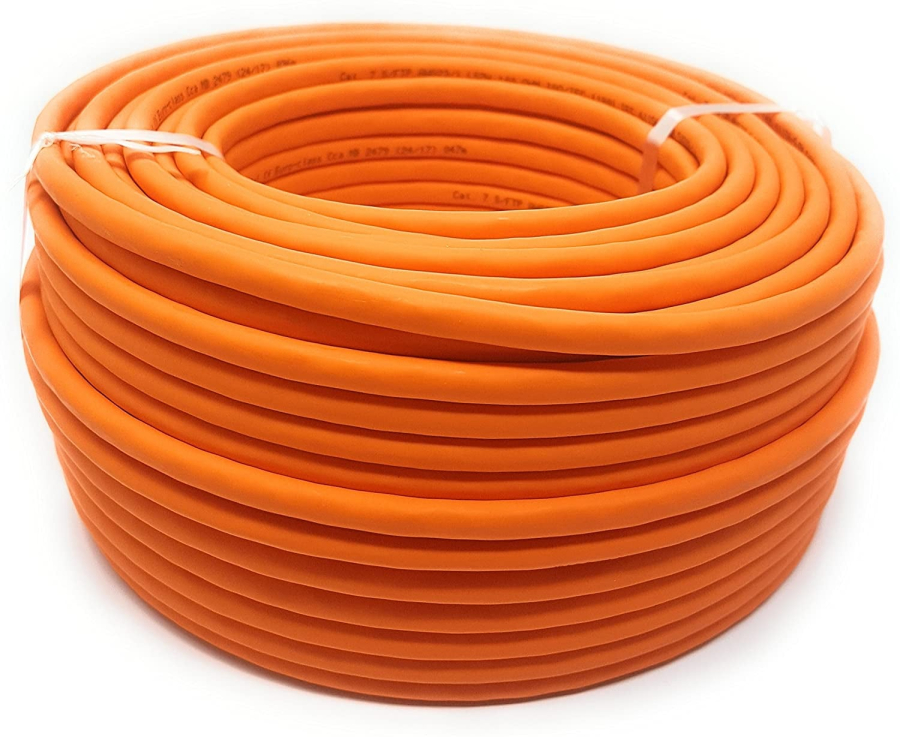 Matassa S/FTP Cavo Cat. 7 Rame Duplex 1000MHz Dca 100m Rigido FRNC-B Arancione