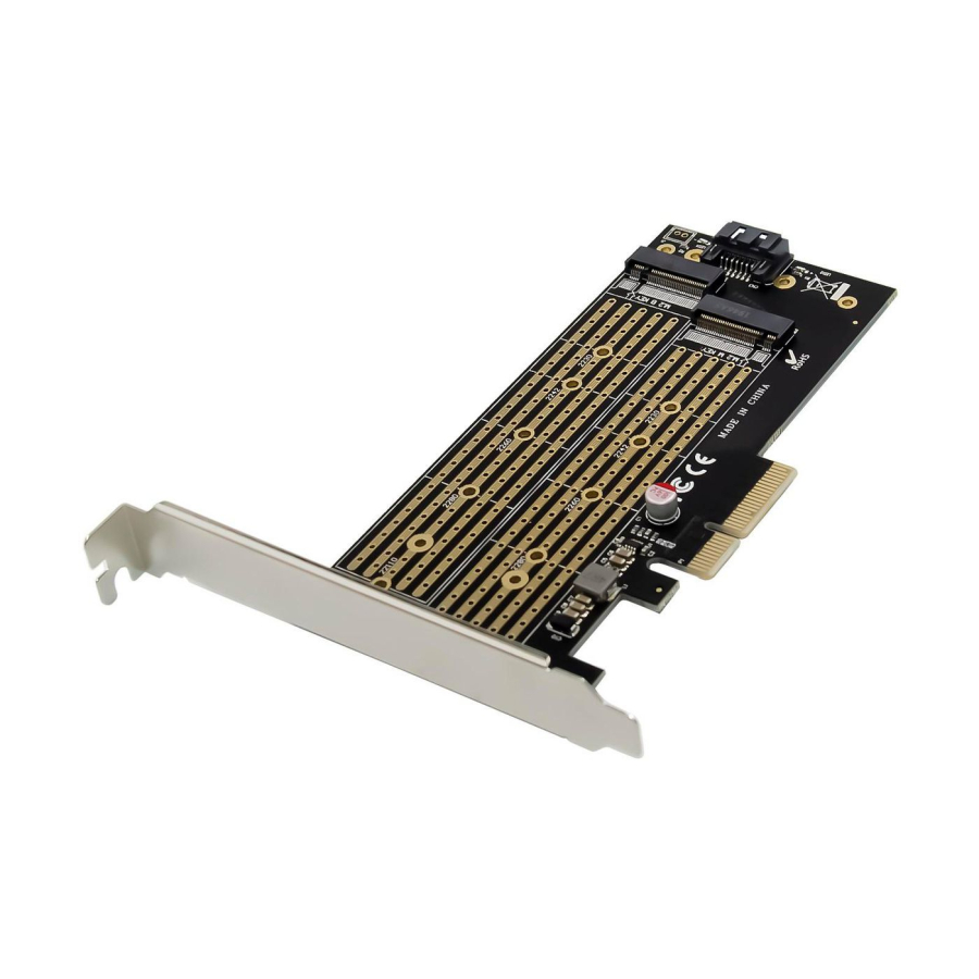 MicroConnect MC-PCIE-X4M2 PCIe x4 M.2 Key NMVe SSD Adapt