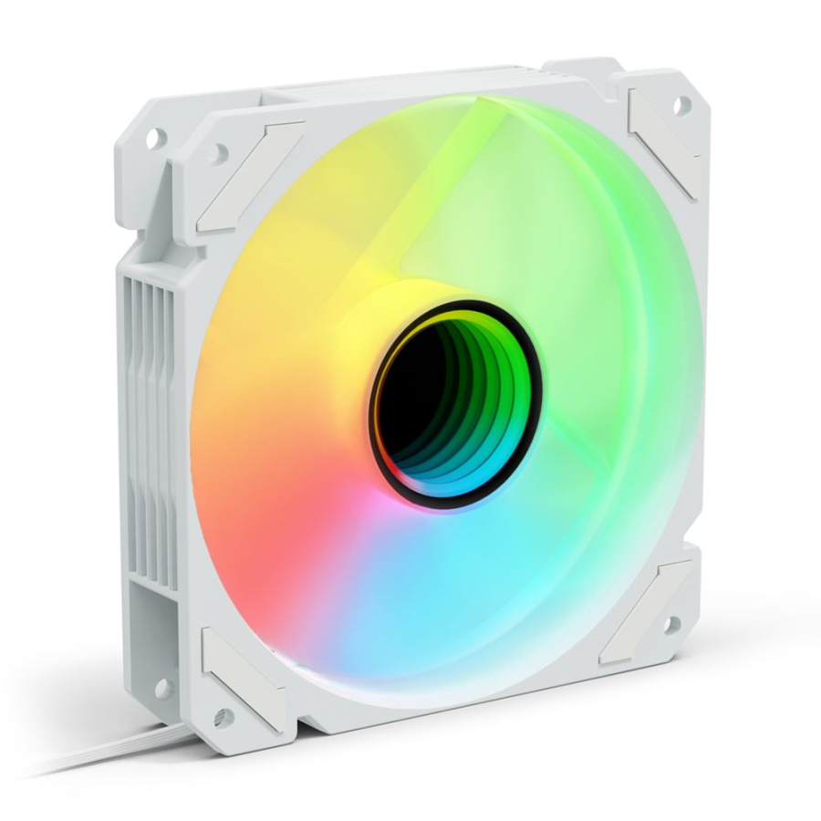 SHARKOON VENTOLA SHARK MIRROR PWM RGB 120x120x25MM WHITE