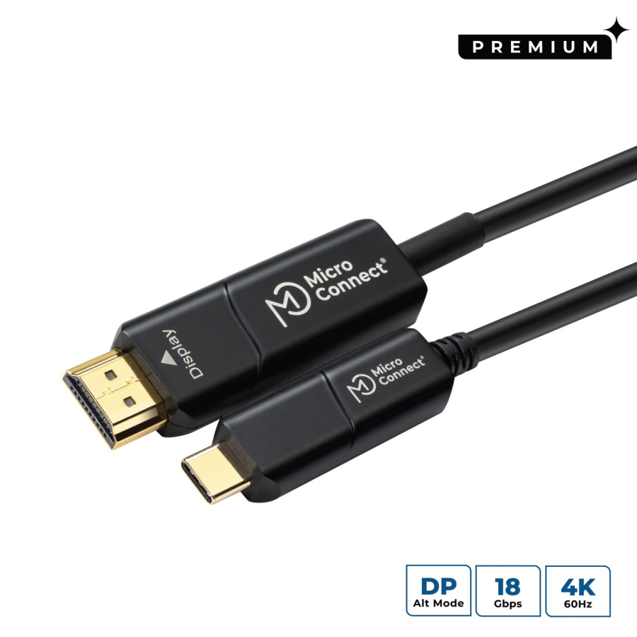MicroConnect USB3.1CHDMI10OP Premium USB-C HDMI fiber cable 10m