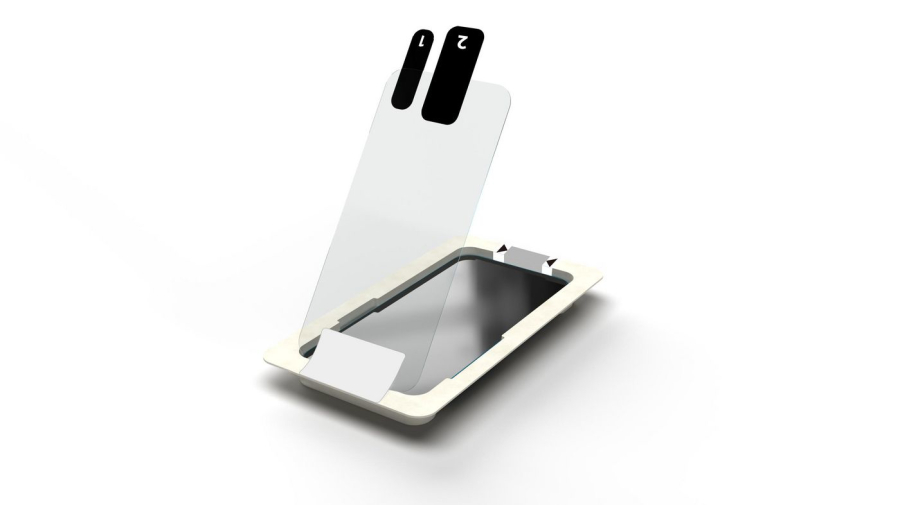 eSTUFF ES560165 Apple iPhone 14 Plus/13 Pro Max Clear Glass Screen Protector with mounting frame
