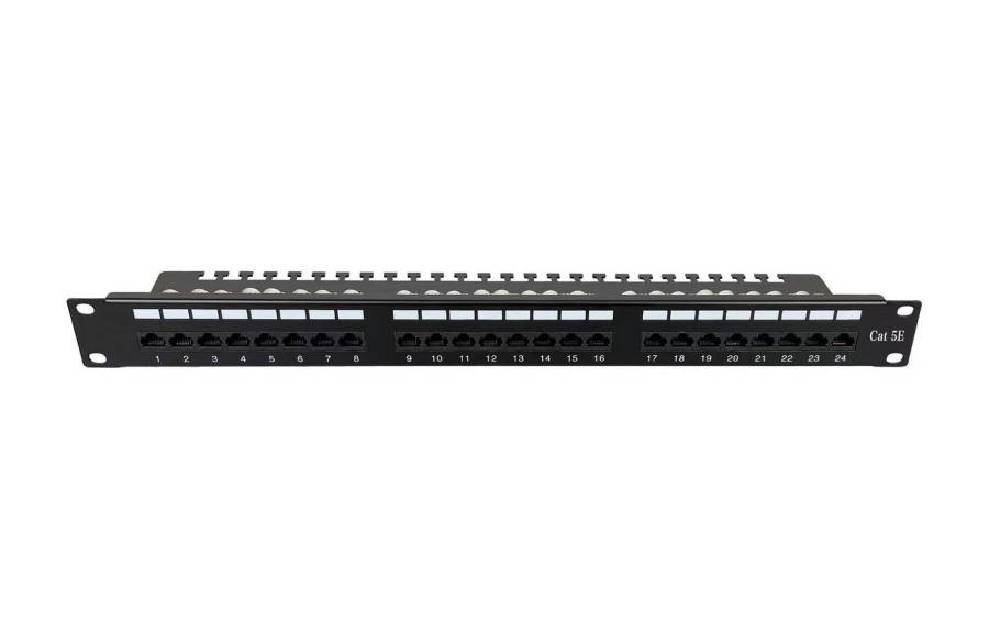 Lanview LVR-CAT5E-UTP-LSA Cat5E 1U 24 Port Patch Panel U/UTP LSA